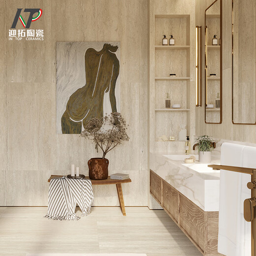 Wen Yijia Beige Beige Roman Cave Stone Tiles 600x1200 Matte Fine Tallved Face Living and Comedor Tesos de piso Cocina y baño IT12610 Color ligero 600*1200