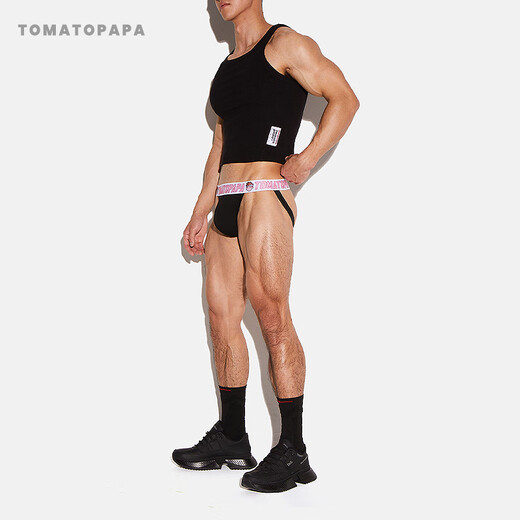 Tomatopapa European and American Style Sports Head Series Men's Double Trench Underwear Comic rétro Trench Trench Men Blue White S