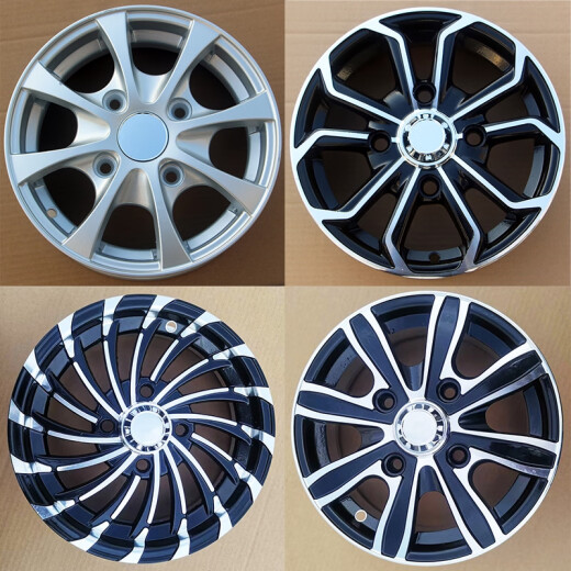 语森忆12寸电动四轮车14570r12铝圈15570r12铝合金轮毂13570摩托三轮车 铝圈中心距114.3毫米大阳款式