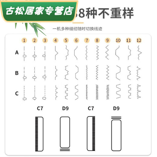 738A家用缝纫机电动小型台式迷你多功能手工绣花锁边机裁缝 738配扩展台+小礼包+3C电源