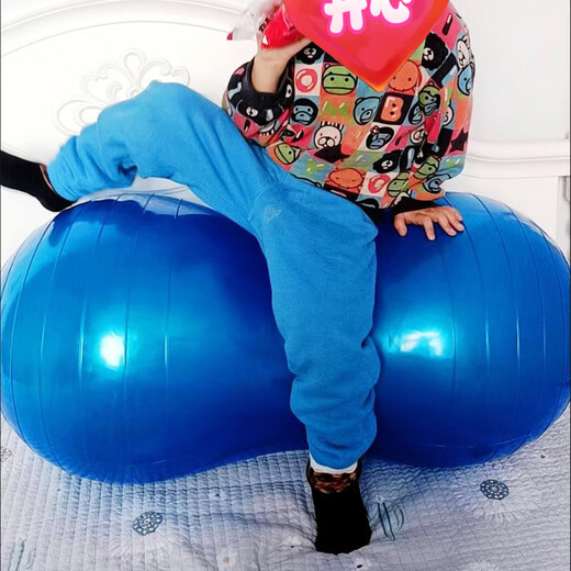 Zailu Yoga Peanut Ball Large Thickened Explosion-proof Pilates Pregnant Women Midwifery Waist Rehabilitation Sensory Training Equipment Red Peanut Ball Air Pump to Remove Air Blockage