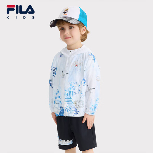 FILA Children's Clothing Children's Sun Protection Clothing 2025 Summer New Children's Lightweight Jacket Full Print One-ZA 110