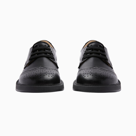 E LAND KIDS children's clothing boys' leather shoes 2025 summer new retro British brogue carved shoes Black black/19 23.5