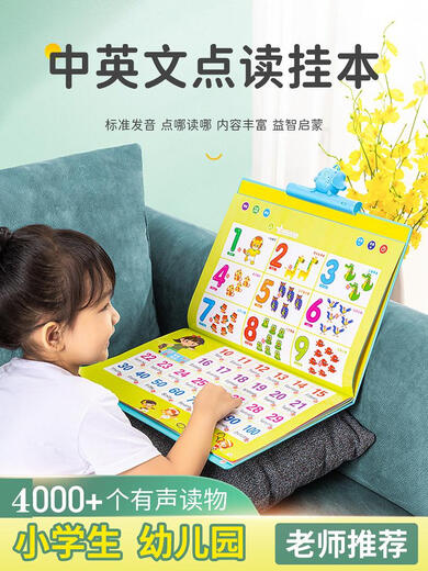 笑炎早教有声挂图可充电拼音03-6发声宝宝男孩点读学习机宝宝玩具 顶配款带解说-47面-充电款