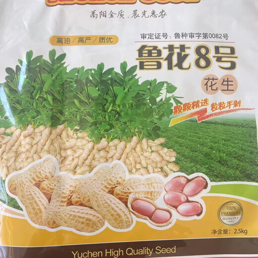Super peanut seed original species Academy of Agricultural Sciences early-maturing shelled peanut seeds disease-resistant national Keluhua No. 8 seeds 500 grams One Jin Jin is equal to 0.5 kilograms