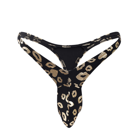 
Men's self-picking underwear Sexy and interesting men's underwear Self-picking lace U convex pocket bag Large space Men's thong Lightning gold Men's self-picking underwear 1 pair One size (65-95CM waist circumference)