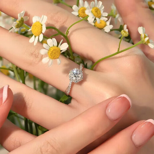 DR. DARLING moissanite diamond ring for women, one carat, a wedding, engagement, and birthday gift for your girlfriend, for your wife, six-pointed star diamond ring - 1 carat, available/next day delivery