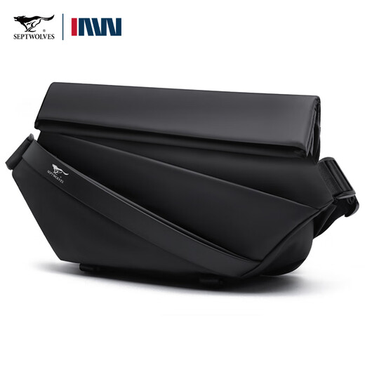 Septwolves Jacket Expert Outdoor Trend Crossbody Bag Men's 2025 New Large Capacity Chest Bag Shoulder Bag Casual Backpack Men's Bag Fashion Black - Combination Model Mobile Phone Arm Bag + Key