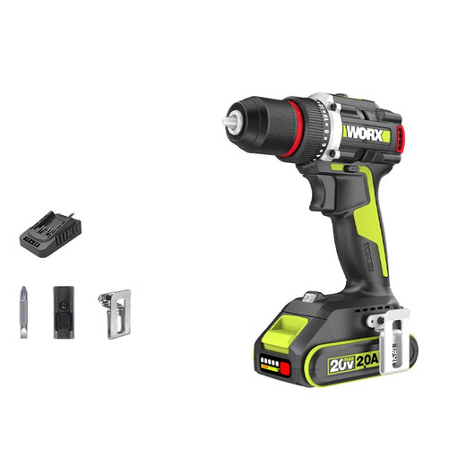 XMSJ WU173/WU361 bürstenloser Ladung Aufprallbohrmaschine Lithium -Batterie -Schraubendreher -Elektrowerkzeug Haushaltsblitzbohrer WU173 + WU3884.0 Doppel elektrisch + Schnellladung