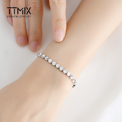 TTMIX shiny honeycomb platinum bracelet for women pt950 platinum hand ornament butterfly tail chain birthday gift 11.7-11.9g