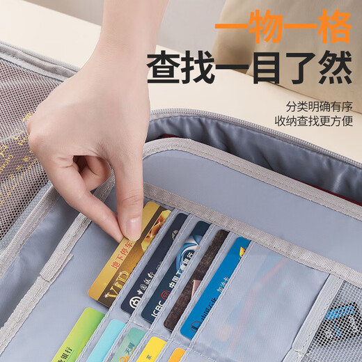 Ensemble de certificat ignifuge Sac de stockage de grande capacité Package d'organisation de fichiers multifonctionnels Package de fichiers de passeport avec sac de voyage Lock Taille verrouillée gris: 36 * 27 * 10cm
