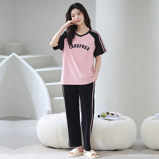 Hanrui Sommer-Frauen-Baumwoll-Kurzärmer-Pyjama zweiteilig 683 170 m