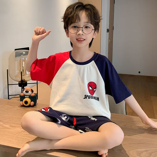 Disney Boys Pyjamas Kinder Sommer Neue Saison Dünne Baumwoll-Kurzärmel-Anzug Little Boy Mode große Kinder süße Heimkleidung TT-K-N-XX-695-LJT 120 HIGH 120-130CM