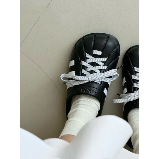阿迪达斯 （adidas）拖鞋男女夏季新款洞洞鞋包头凉鞋复古贝壳头沙滩鞋JH9848 JH9848 专柜正品假一赔十 36.5