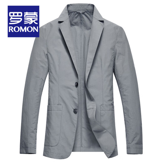 罗蒙（ROMON）超薄西装外套男春夏季透气防晒单西上衣男士外套轻奢休闲小西服男 【春夏款】藏青 L -175/92A(适合125-145斤)