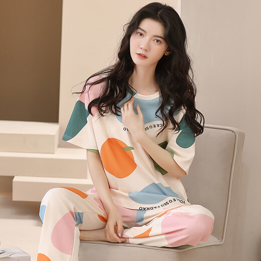 Zhulu pijama de algodón puro apretado para mujeres en verano delgada dulce y linda pantalones de manga corta set 2025 nueva ropa casera cómoda 679 m