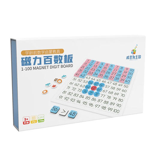 Royaume de Wieston Calents de plaque Montessori Aides d'enseignement Aides pour enfants Mathématiques Lumières Toys Magniques Magrés numériques Single des centaines de plaques pour expansion Pack Shumatuan