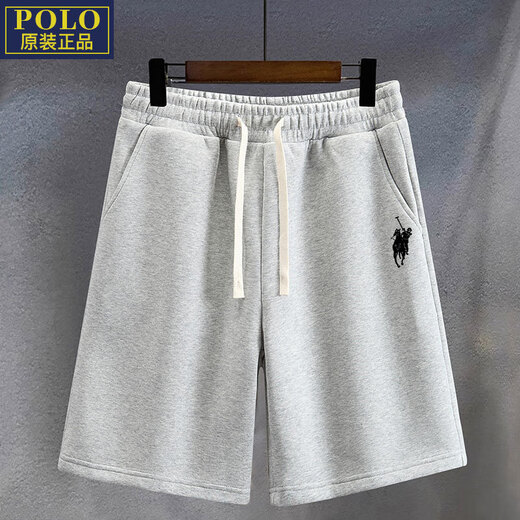 POLO SPORT American Ralph Lauren summer thin youth elastic loose shorts elastic band three-quarter pants casual pants men 777-shorts-Q1 light gray L recommended 110-130Jin Jin equals 0.5 kg