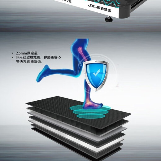 军霞JX-695S 商用电动跑步机 室内健身房会所单位家用走步跑步机 黑色