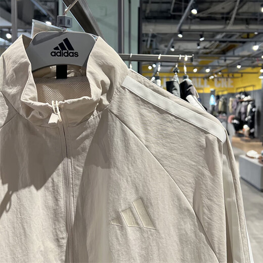 阿迪达斯 （adidas）外套男装2025夏季新款运动服梭织时尚百搭休闲立领上衣夹克KC3894 KC3894奇迹矾土棕/汉玉白 2XL
