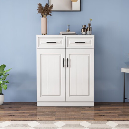 Chu Carpenter solid wood balcony cabinet storage cabinet sun protection shoe cabinet large capacity drawer storage storage cabinet bay window cabinet European style customization solid wood 80*40*100 two doors and two drawers