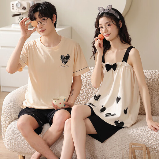 Langsha (Langsha) Couple pyjamas Summer Sexy Sexe Sous-nevel sans manches Pyjamas pour femmes Vêtements à domicile Summer Min Men's Costume QH9902 SOSTEND