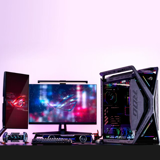 华硕（ASUS）ROG HYPERION GR701 创世神机箱 双C口优化版 铝合金X骨架/全塔机箱/支持EATX主板/双420水冷 磁吸灯板4件套（不含机箱送集线器）