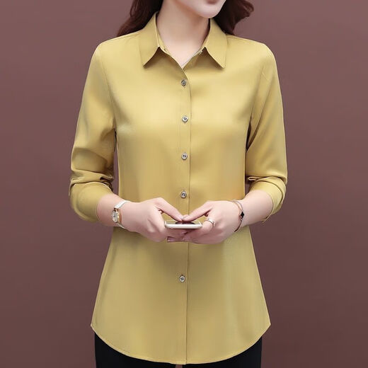 皮尔卡丹（pierre cardin）【9716人好评】春秋纯色白衬衫女外穿上衣长袖气质百搭打底衫宽松 白 【升级加绒加厚】 XL 【建议100-115斤】
