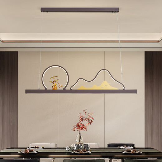 
Handisi New Chinese Restaurant Bar Chandelier Chinese Style One-Line Zen Art Mountain Tea Room Tea Table Eye Protection Lamp 9904-1m2 Long