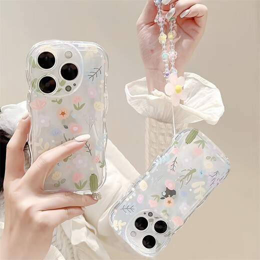 世韩适用苹果16手机壳iPhone16手机保护套镜头全包防摔少女小清新ins风创意透明气囊保护壳软壳带挂绳