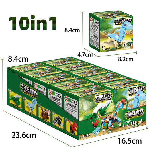 Miaoyan Dinosaurio de nivel Entrada Mundo 10 en 1 Compatible LEGO Bloques de construcción Regalos de cumpleaños de niñas para niños de 6 a 12 años