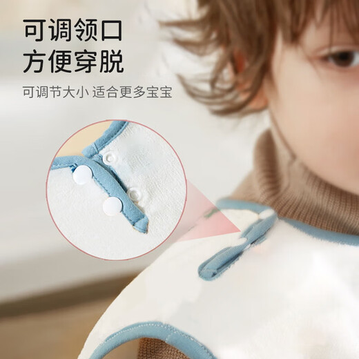 Dr. Ma Kinder Waschen Handtuch Baby Handtuch Waschhandtuch Baby Schlucken Handtuch Wischen Sie Gesicht bib wasserdicht 1 Pack Blau