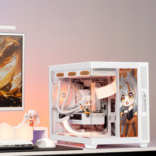 Gigabyte i5 14600KF/RTX5060Ti graphics card assembly computer high-end e-sports game Black Myth Wukong family bucket custom DIY desktop computer host 1 I5 14600K丨No graphics card