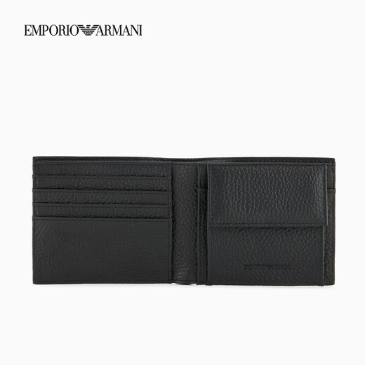 Emporio Armani/Armani buque insignia oficial [regalo] nueva billetera de mano de cuero de vaca para hombres 2025 principios de otoño UC001-Black todo tamaño