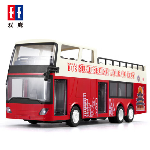 Double Eagle remote control bus electric double-decker sightseeing bus large simulation bus model children and boys gifts double-decker sightseeing bus