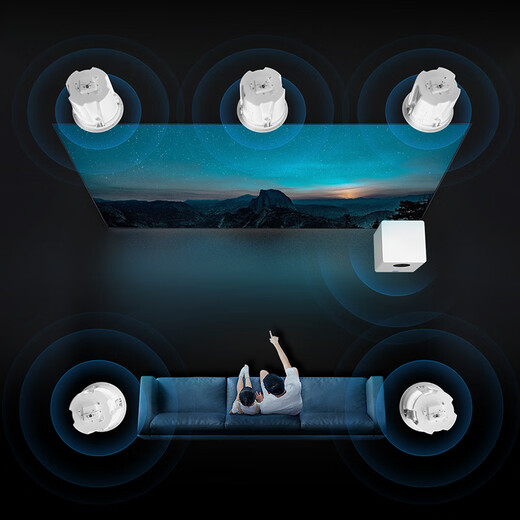 BaleY Home Cinema Audio Tianlong Amplifier Set Home Living Room TV Projection Surround Sound Subwoofer Ceiling Audio Embedded Bluetooth Ceiling Speaker 17 [Tianlong 5.1 Amplifier + K65 + S8 Subwoofer] Full Set