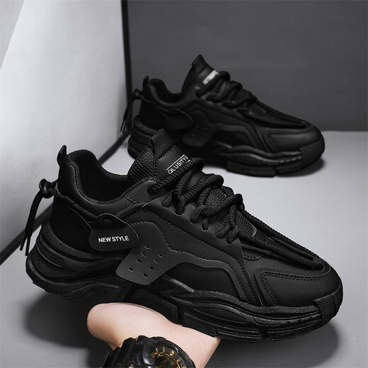 
Huilijun dad shoes men's thick sole heighten 2025 autumn new men's shoes leather men's trendy shoes versatile casual trendy shoes ZY1105 white (quality upgraded) 39 (selected priority delivery)
