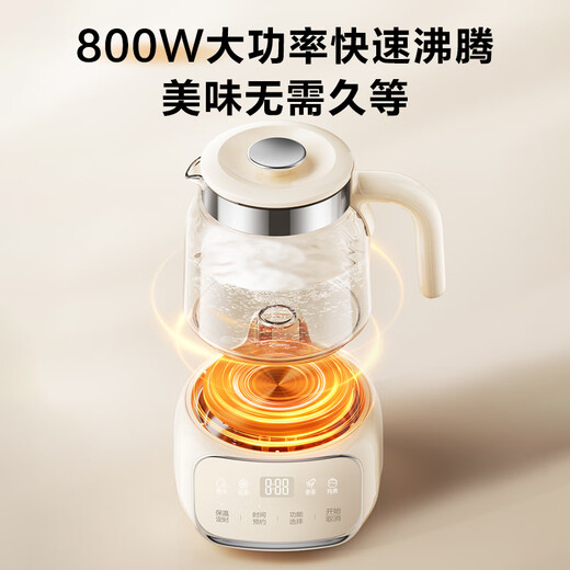 SUPOR all-glass health kettle teapot flower teapot thermostatic kettle kettle electric kettle office insulation teapot with filter touch button + 304 stainless steel filter 1L