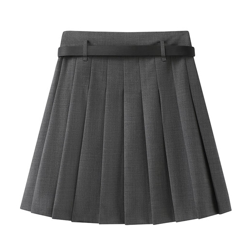 Ainoshiman [gleicher Stil in der Mall] 2025 Sommer Neue Hüftpackung kleiner A-Linie-Faltenrock für Frauen 3524 Federgrau 3524 m