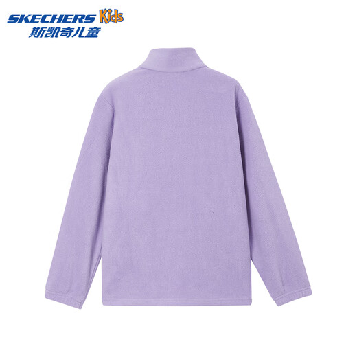 Skechers 2025 autumn new children's water-proof, windproof and sunproof three-in-one jacket for boys and girls, versatile jacket, dark purple/00QD 140