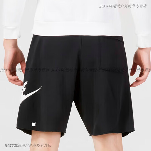 耐克（NIKE）大勾短裤男裤2025夏季新款宽松运动休闲大码训练五分裤DX0503 DV9858-010 S 推荐100-120斤