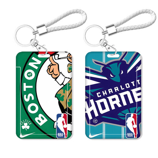 Lexinwen NBA Basketballkarte Set Meal Campus Card Card Card Card Student Water Card Work Card Zertifikat Set Schulkartenschlüsselschnalle mit Lanyard Hanger Neck Worker Card Kuli Jinzhouyong (Kartenabdeckung + Smiley Lanyard) Ka12119