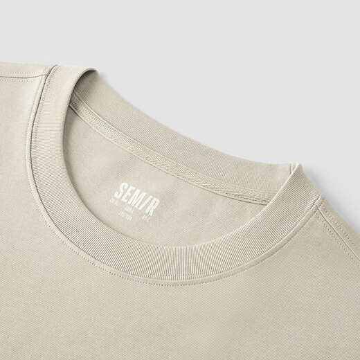 森马（Semir）短袖T恤男运动风篮球印花绣花上衣复古学院夏季纯棉宽松时髦 贝壳卡50244 L