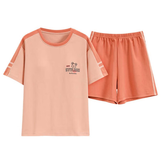 莫代尔2025新款睡衣女夏季纯棉套头短袖短裤可外穿家居服套装 Z9854 M [建议80-100斤穿]