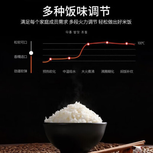 福库CUCKOO韩国进口真高压电饭煲麦饭石 CRP-Q1050FS黑色( 2 5L