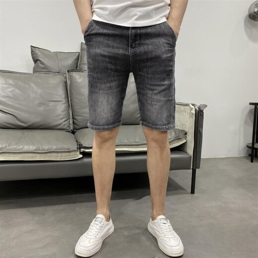 Pushui Fangfang Summer Thin Denim Shorts Мужские модные ретро, промытые пять кубических брюк.