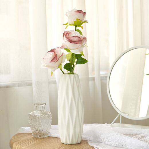 Li Qiuke Ins Rosas falsas Adornos de ramo simulados Arreglo de flores y foto Diy de alto valor Regalo de hielo roto Decoración de la sala de estar azul Flores de hielo roto [9896% Piezas de opción de hada-12]