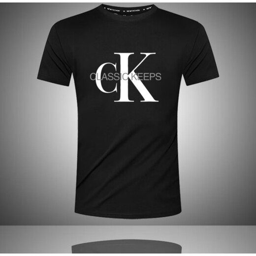 
CALVIN KLEIN JEANSCK short-sleeved suit summer men's pure cotton T-shirt men's casual shorts loose large size five-point sports pants trendy men's clothing 701 suit white M (100-125Jin[Jin equals 0.5 kg])