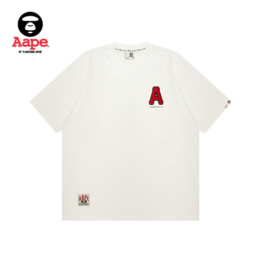Aape男装春秋秋冬夏字母猿人迷彩印花潮流休闲短袖T恤1585XXM PKD/橘色 S