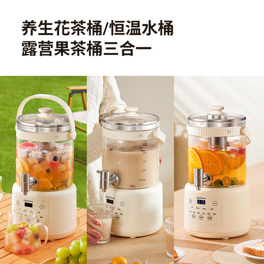 Xike faucet health pot constant temperature kettle floral tea bucket fruit tea bucket household multi-functional teapot stewing all-in-one large-capacity floral teapot 2.8L with tea drain 316 stainless steel